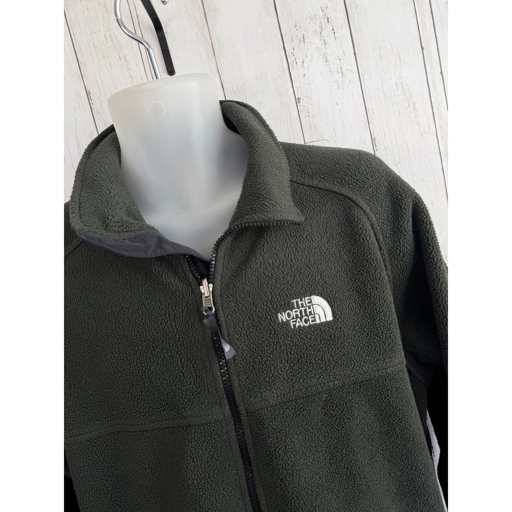 Vintage Men's The NorthFace Full Zip Up  Polartec Dark Olive Green Size L